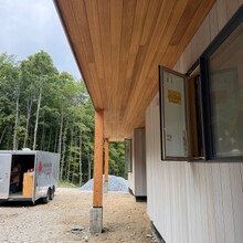 Custom built home under construction in Dorset, Vermont